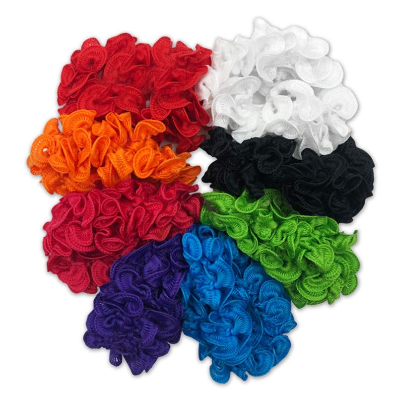 Scunci Ruffle Ponytailers Bright Colors 8Count per Pack 1Pack