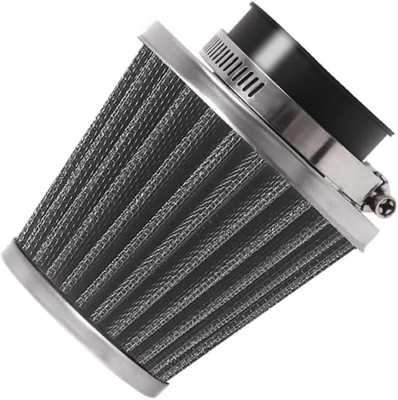 evermotor Double Layer Steel Carb Filter, 42mm 43mm 44mm Carburetor Cleaner for Motorcycle Scooter ATV Moped Black - Image 1