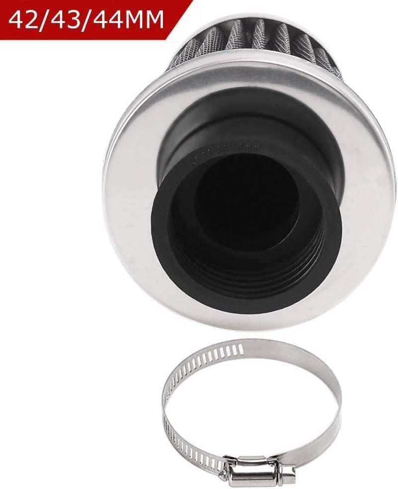 evermotor Double Layer Steel Carb Filter, 42mm 43mm 44mm Carburetor Cleaner for Motorcycle Scooter ATV Moped Black - Image 5