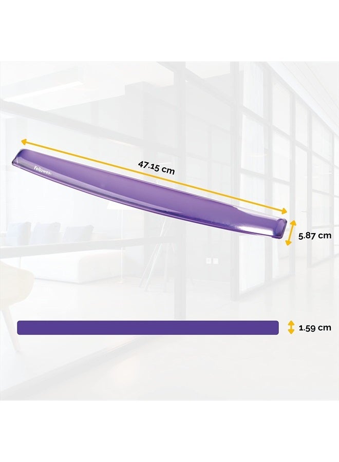 Fellowes Gel Crystals Wrist Rest, Purple (91437) - Image 2