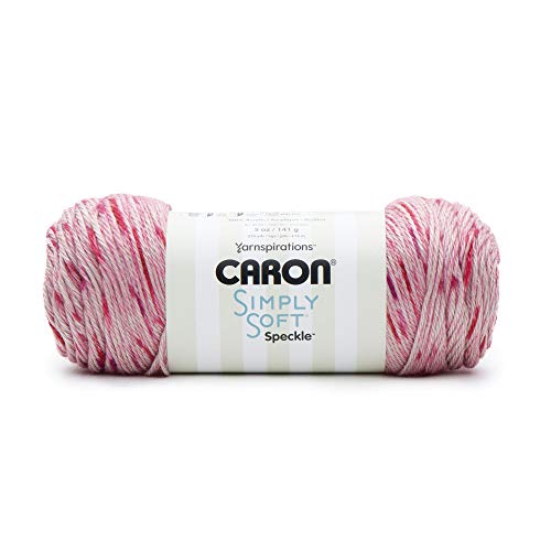 CARON Simply Soft Speckle Yarn, Lipstick - Image 1