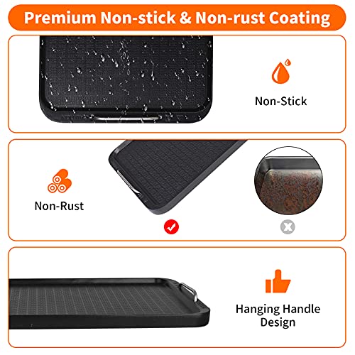 CukAid Flat Top Griddle for Stovetop, Non-Stick Griddle Grill Pan, Stove Top Grill,14.96" x 8.66", Works with Power XL,Chefman, Carl Schmidt Sohn, Cusimax, Techwood Smokeless Grill,Aluminum,Dishwasher Safe - Image 5