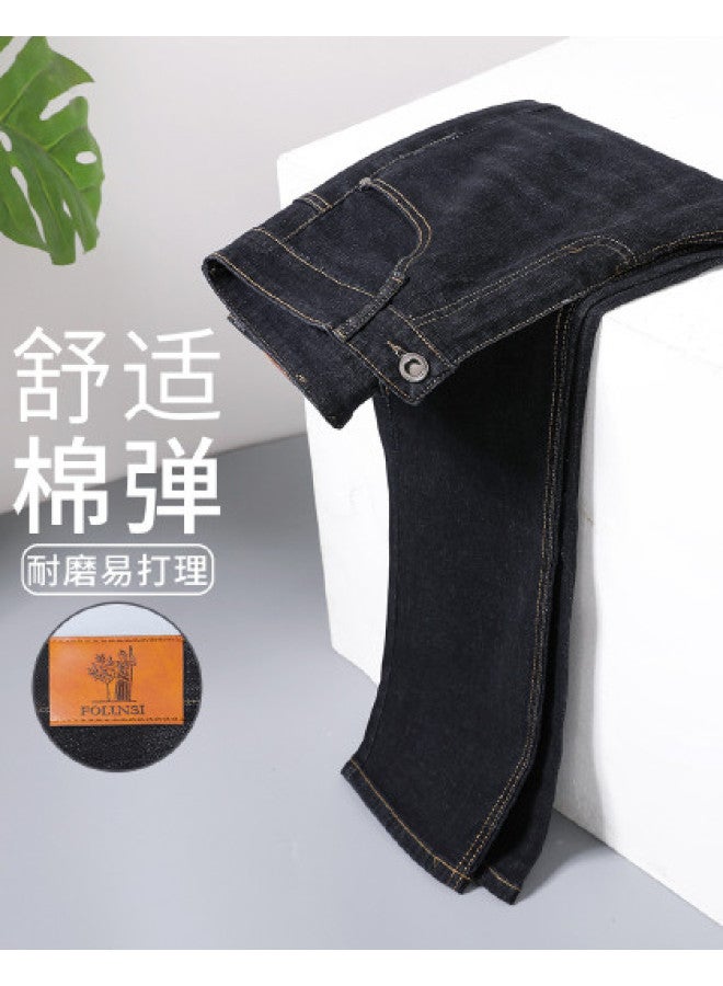 FOLUNSI crisp And Soft Relaxed Fit Men's Straight Leg Denim Pants For Commuting - Image 1