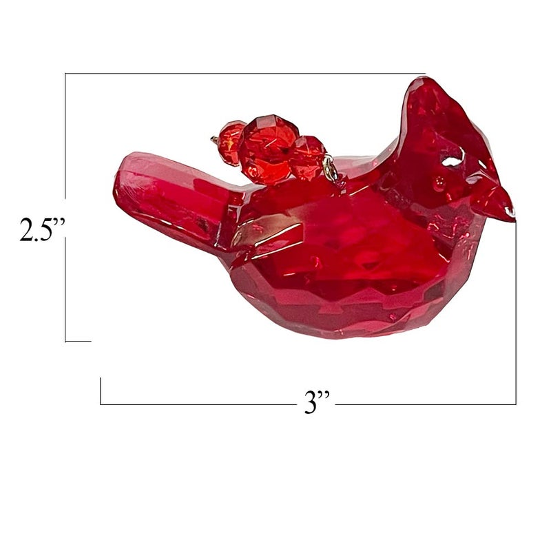elskandi Cardinal Memorial Gift Cardinal of Love and Comfort Visitor from Heaven Sympathy Gift Set Bereavement Gifts Remembrance Gifts for Loss of Father  Mother  Sister - Red Bird Crystal Window Decor - Image 3