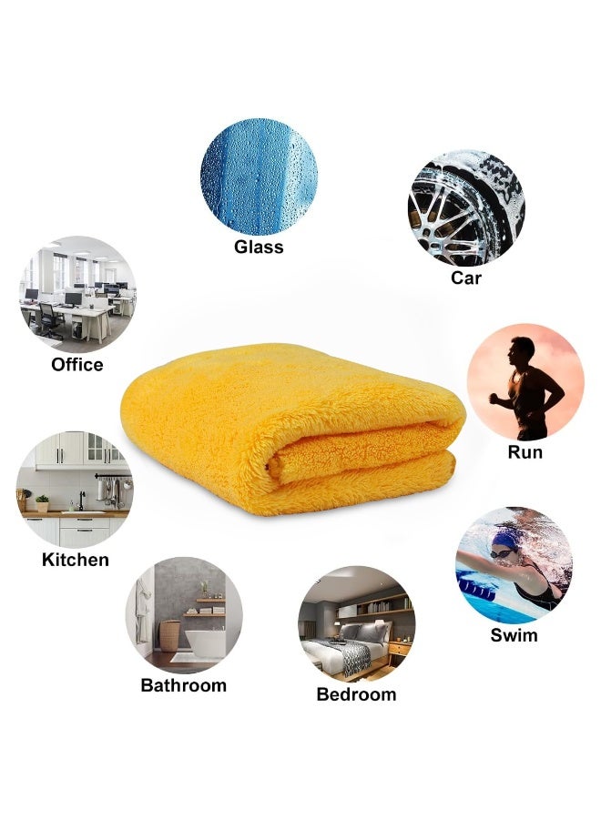 FAJ Premium Microfiber Cleaning Towel 40x40cm – 500 GSM Ultra-Soft High Absorbent Car Cleaning Cloth for Detailing, Polishing, Drying and Home Use – 1 Piece - Image 4