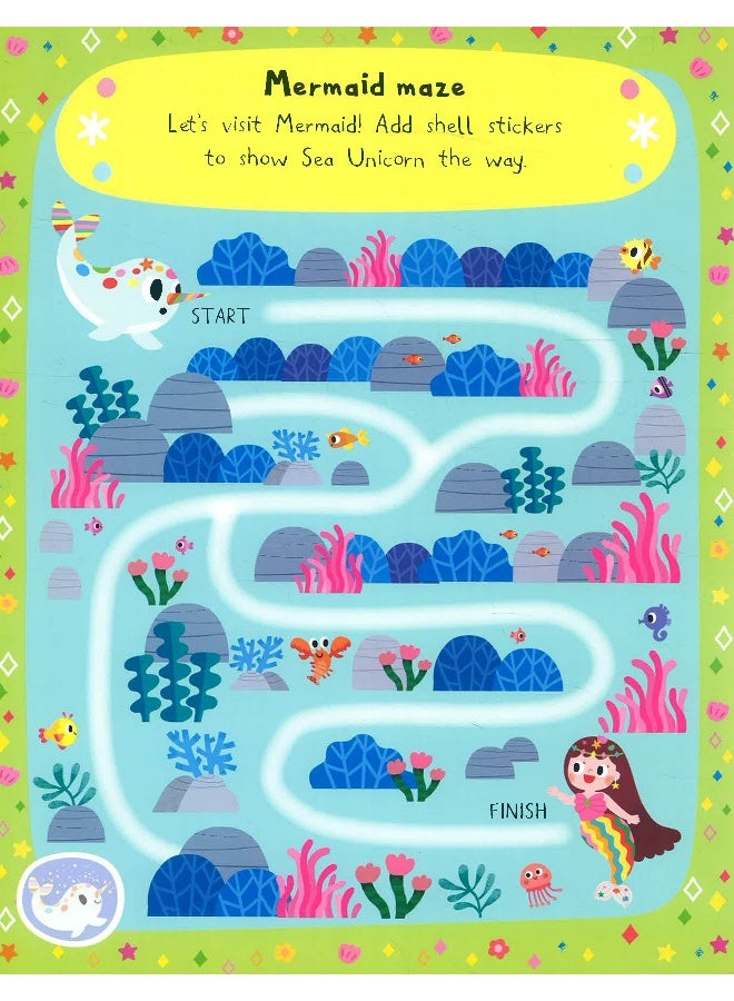 كتاب نشاط ملصقات وحيد القرن السحري في البحر من كامبل - Image 3