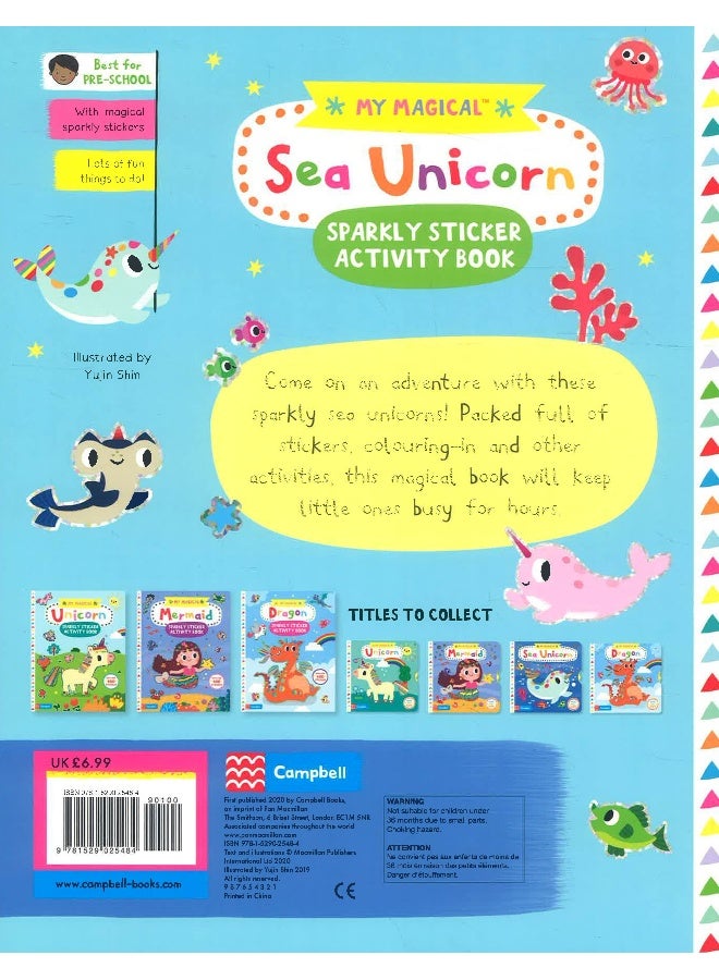 كتاب نشاط ملصقات وحيد القرن السحري في البحر من كامبل - Image 2