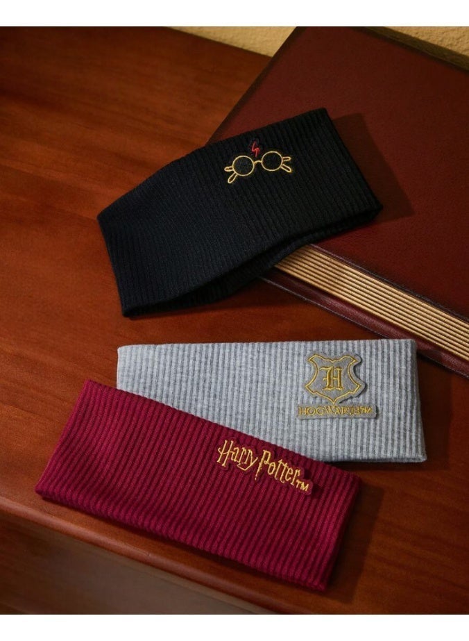 Harry Potter 3 Pcs Set Colorful Elastic Headbands, Suitable For Daily Wear, Gifts - Image 1