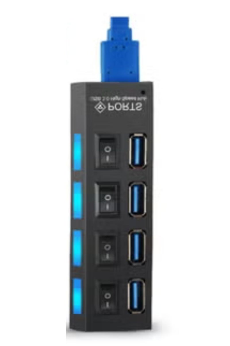 PORTS HI-SPEED USB 3.0 4 Port Hub Support 1TB - Image 2
