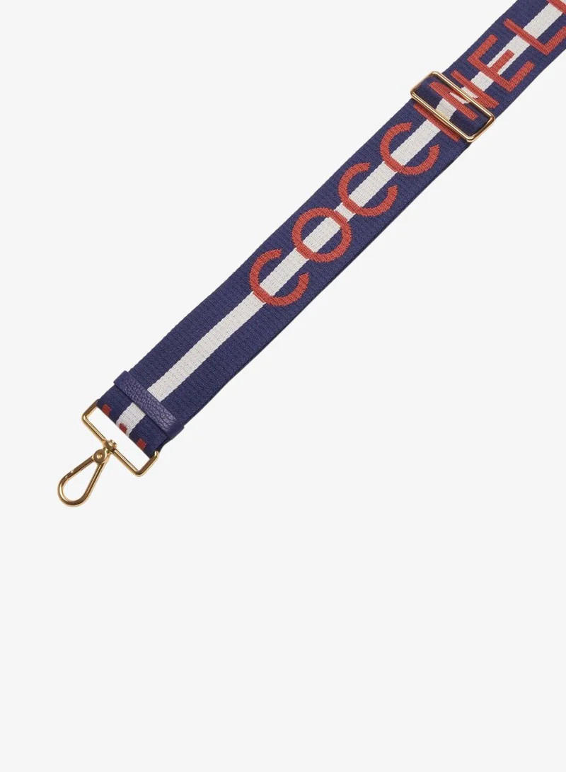 Coccinelle Blue New Nastro Signature Shoulder Strap  | Best Price UAE