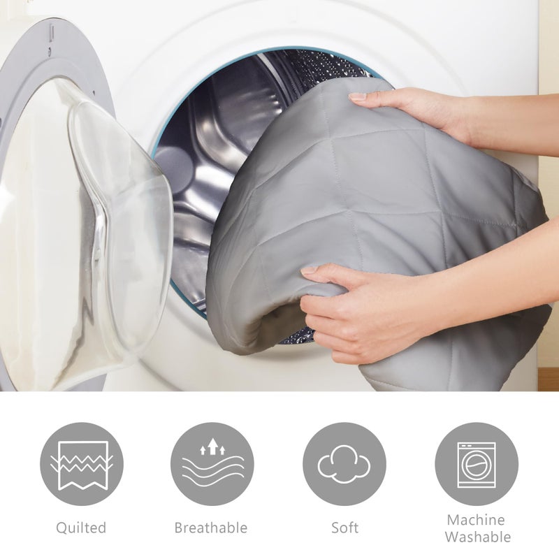TILLYOU شريحة تيلليو للعب والراحة - غطاء سرير قطن ناعم ومبطن، واقي مرتبة للأطفال مع جيب عميق بعمق 1''-3''، شراشف سميكة لحديقة اللعب، وسادة مرتبة سرير قابلة للتنفس، 39"x27"، رمادي - Image 5