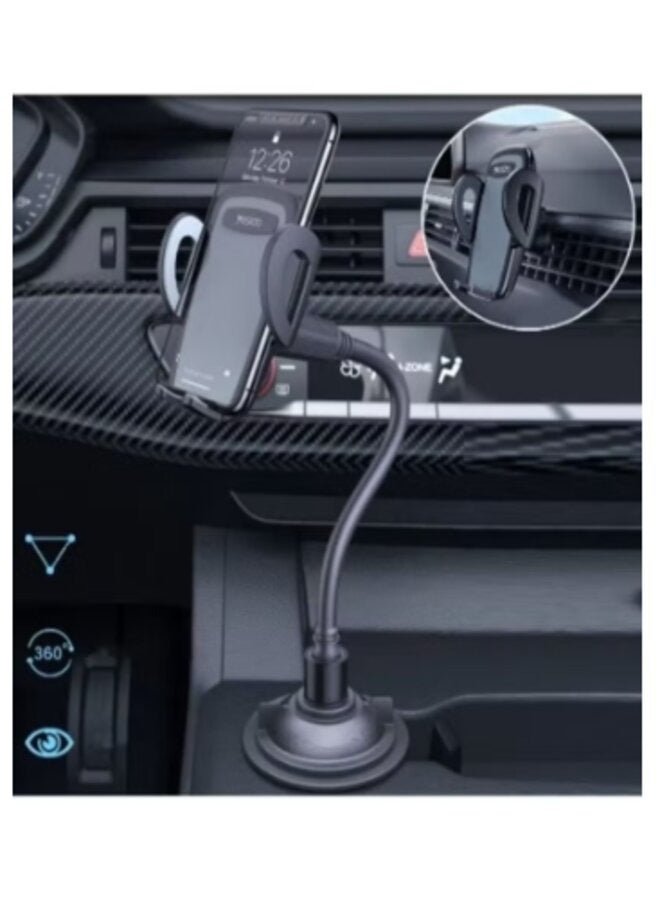 Yesido Long Leg Universal Mobile Holder For Car Cup Holder Black - Image 2
