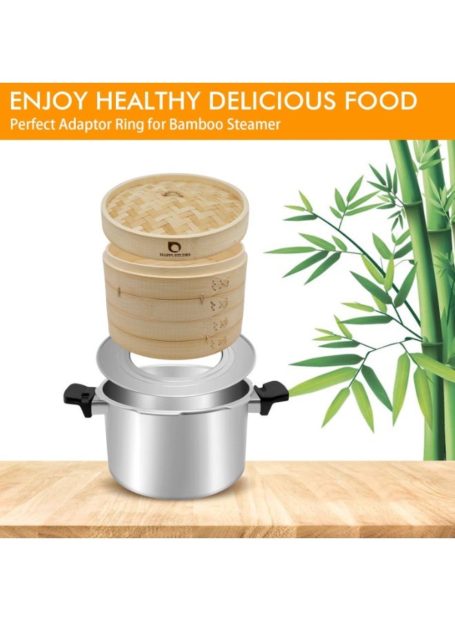 HAPPi STUDIO Steamer Ring Stainless Steel Adapter for 8 to 11inch Bamboo Steamer Baskets (Stainless Steel Ring Only) - Image 4