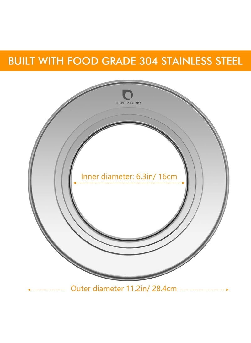 HAPPi STUDIO Steamer Ring Stainless Steel Adapter for 8 to 11inch Bamboo Steamer Baskets (Stainless Steel Ring Only) - Image 3