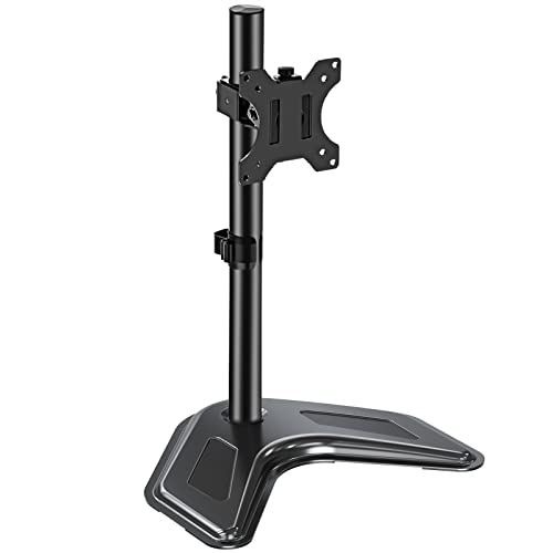 MOUNT PRO Single Monitor Stands Fits 13-32 inch/17.6 lbs Screen, Free-Standing Computer Monitor Mount for Desk, Display Standing with Adjustable Height/Tilt/Swivel/Rotation, VESA 75x75 100x100 - Image 1