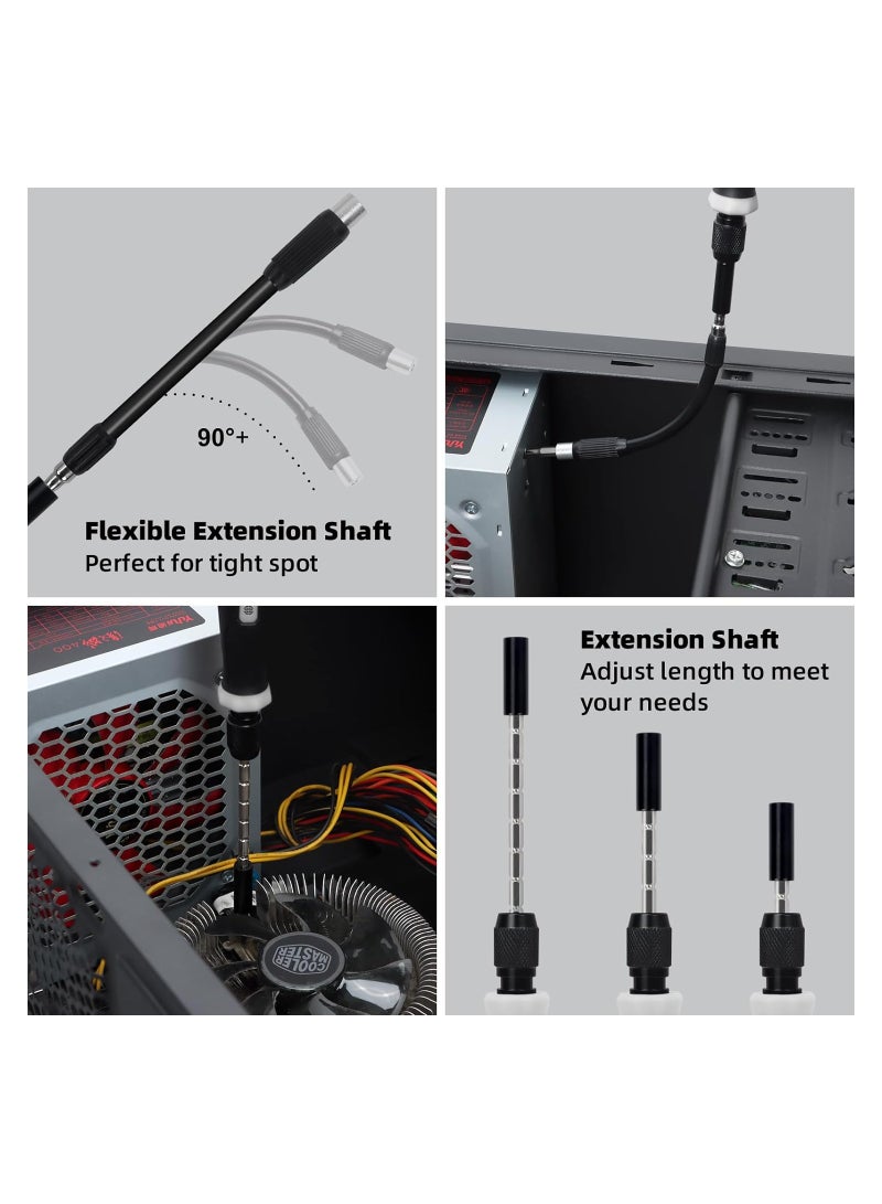 SOLARAE 152 in 1 Precision Screwdriver Set, Magnetic Micro Screwdriver Set, Computer Screwdriver Kit, Laptop Repair Tool Kit, Electronic Toolkit for PC, Phone, PS5, Game Console, Glasses, Jeweler - Image 3