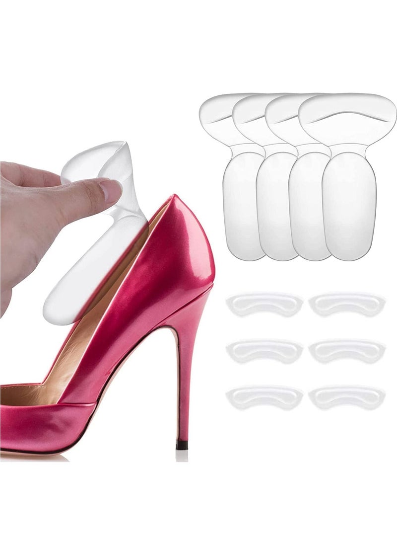 Heel Cushion Inserts, Reusable Soft Shoe Self-Adhesive Foot Care Protector Grips Liners Loose Shoes Pain Relief Bunion Callus Blisters for Women Men 3 Pairs - Image 1