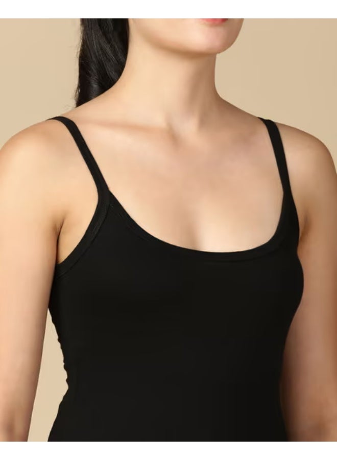 لوكس قميص داخلي نسائي - قطن مطاطي قابل للتهوية | مجموعة من 3 قطع | أسود - Image 5