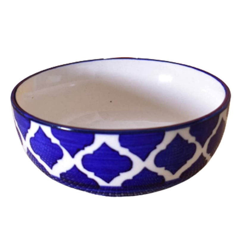 Kunhar Ceramic Serving Bowls (Blue Umrao, 800 ml) - 1 Piece - Image 5