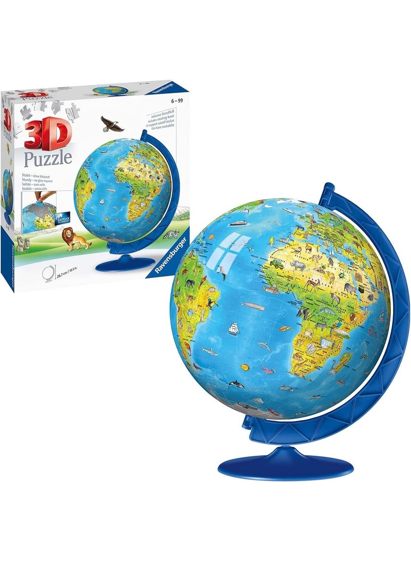 Ravensburger Children'S World Globe 180 Piece 3D Jigsaw Puzzle For Kids And Adults - Easy Click Technology Means Pieces Fit Together Perfectly - Image 1