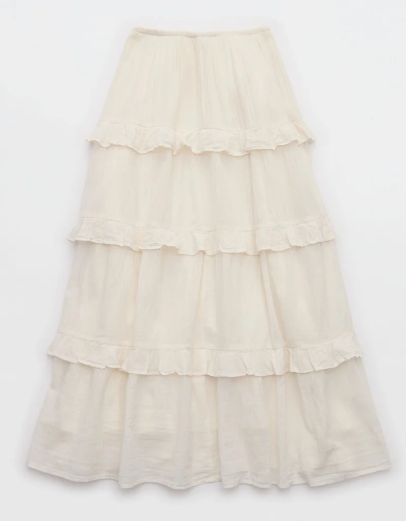 Aerie  Aerie Ready To Ruffle Tiered Midaxi Skirt for Women | Best Price UAE