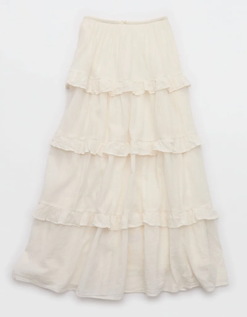 Aerie  Aerie Ready To Ruffle Tiered Midaxi Skirt for Women | Best Price UAE