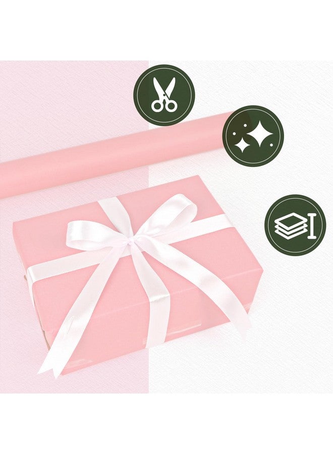 شيندل لفة ورق تغليف شيندل الوردي، بطول 32.8 قدم. ورق كرافت لتغليف الهدايا، وتغليف الطرود، وفنون الجدران، والحرف اليدوية، ولوحات الإعلانات، وأعياد الميلاد، وحفلات الزفاف. - Image 3