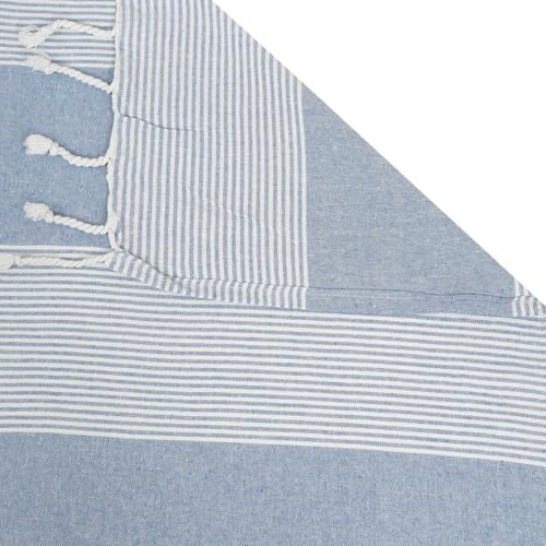 Värde 210 TC Cotton Bedsheet | Handmade Double Bedsheet | Handloom Bedsheets | Without Pillow Cover | Double Bedsheet for Summer |Size (90X100 Inches, 7.5 x 8.3 Feet (Wild Blue Yonder1) - Image 5