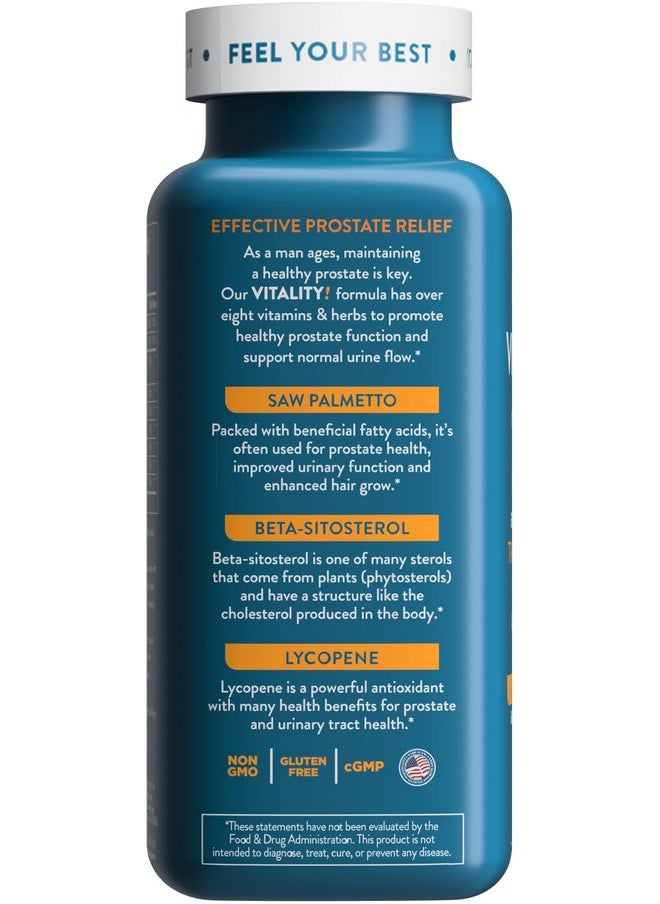 Health Logics Vitality Prostate Health Formulawith Saw Palmetto Phytosterols Lycopene Pumpkin Stinging Nettlesupports Prostate And Urinary Health  - Image 4
