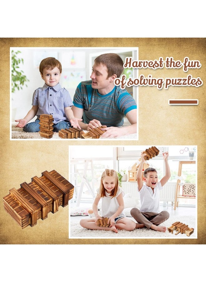 Yilloog 4 Pcs Secret Puzzle Box For Adults Puzzle Boxes With Compartments Secret Puzzle Drawer Wooden Box Game For Adults (Classic Style,6.1 X 3.3 X 2.1 Inch) - Image 5