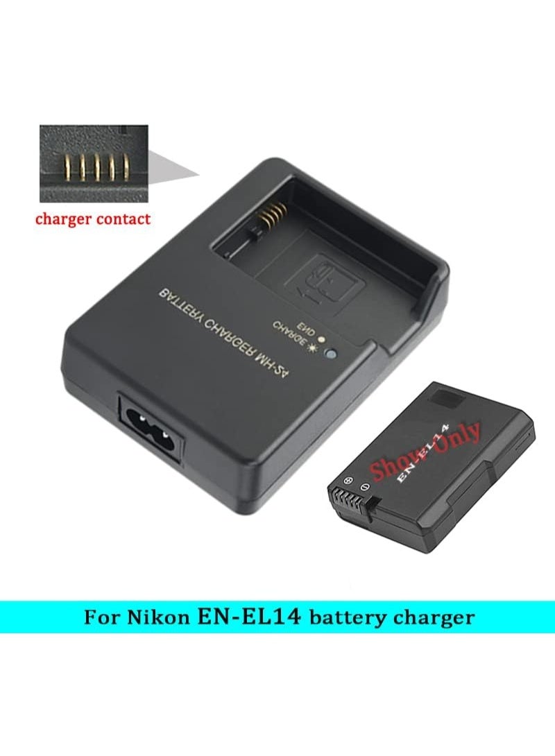 MH-24 Battery Charger for Nikon EN-EL14 EN-EL14A Battery Compatible with Nikon D5100 D5200 D5300 D5500 D5600 D3100 D3200 D3300 D3400 D3500 Df Coolpix P7000 Digital SLR Cameras Power Supply - Image 2