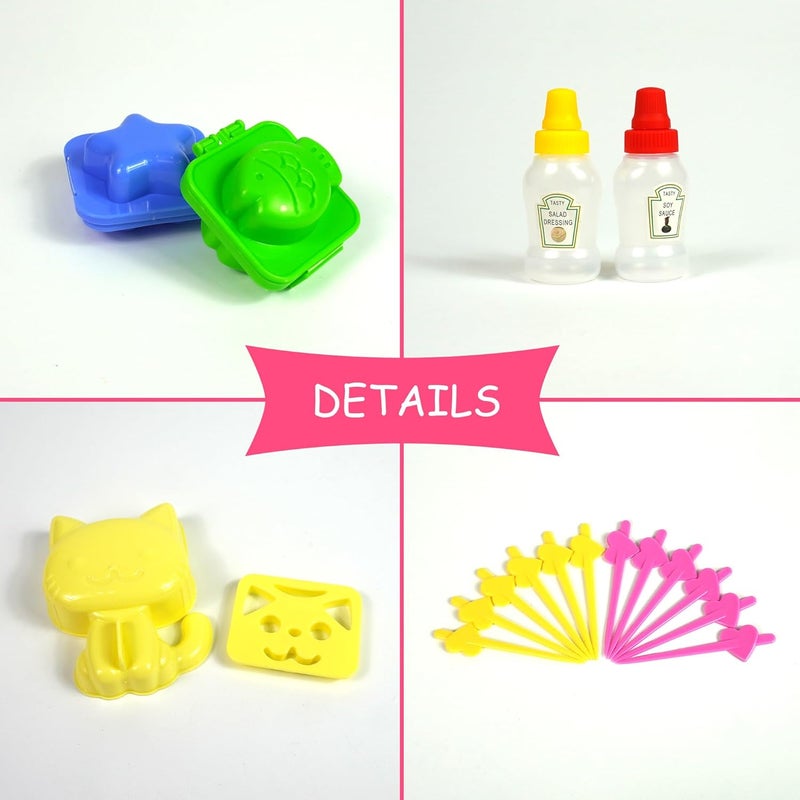 BANBALLON Rice Ball Mold Cute Cat Sushi Mold for Kids Musubi Maker Press Rice Ball Shaker Mini Sauce Bottle Kit for Fun Lunch Box Picnic Tool (Sitting Cat) - Image 3