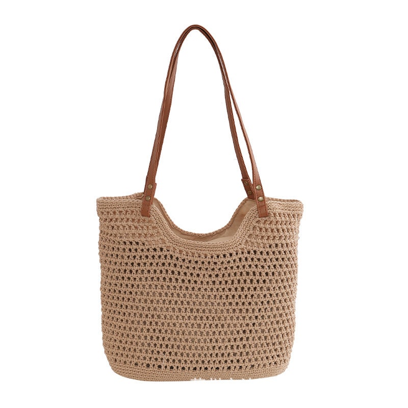 Large Capacity Shoulder Crochet Tote Bag for Beach - Image 5