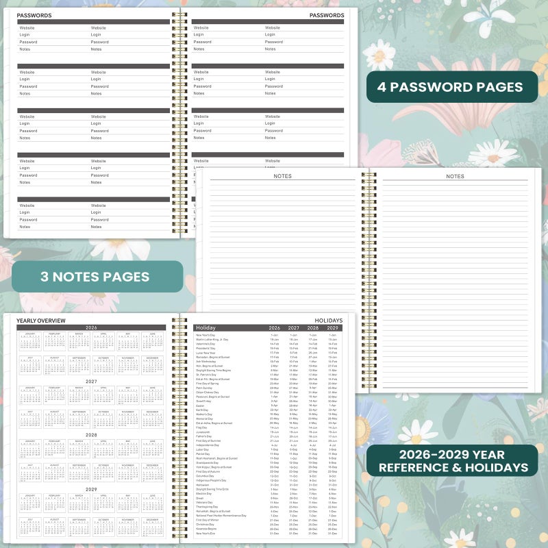 Lemome 2026-2029 Monthly Planner - 3 Year Planner 2026-2029, Jul. 2026 - Jun. 2029, 9'' x 11'', Calendar Planner with 36 Colorful Monthly Tabs, Inner Pocket, Holidays, Great for Long-Term Planning - Image 5