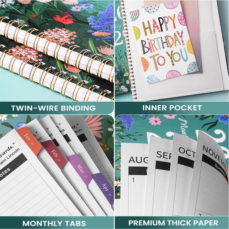 Lemome 2026-2029 Monthly Planner - 3 Year Planner 2026-2029, Jul. 2026 - Jun. 2029, 9'' x 11'', Calendar Planner with 36 Colorful Monthly Tabs, Inner Pocket, Holidays, Great for Long-Term Planning - Image 4