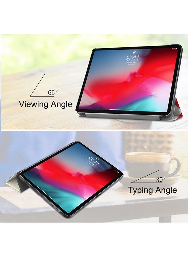 NIBEMINENT Protective Case Cover With Three-folding Holder And Sleep / Wake-Up Function For Apple iPad Pro 11 inch (2018) Multicolor - Image 4