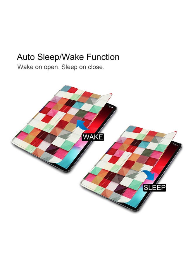 NIBEMINENT Protective Case Cover With Three-folding Holder And Sleep / Wake-Up Function For Apple iPad Pro 11 inch (2018) Multicolor - Image 3