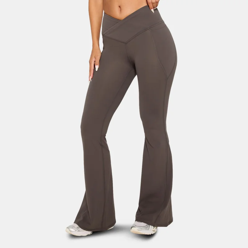 Fabletics Women's Oasis PureLuxe Crossover Flared Leggings