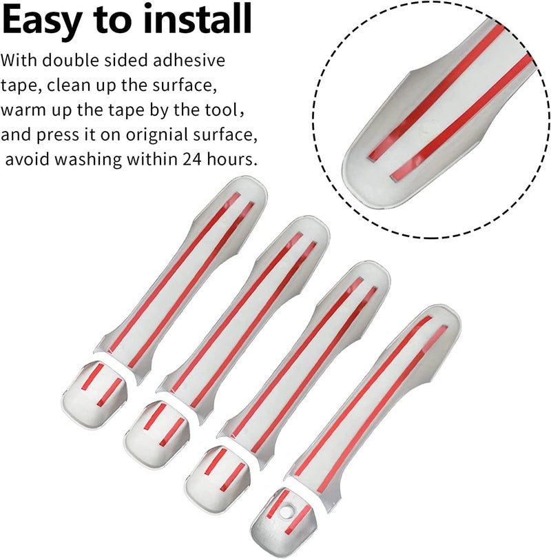 Auto Pearl Stylish Car Door Catch Handle Cover Chrome Finishing Compatible with XUV 500 (2011-2014) - Image 4