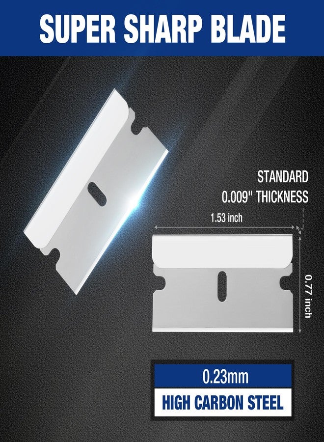 ووركبرو WORKPRO عبوة من 50 شفرة حلاقة ذات حافة واحدة، شفرات حلاقة مكشطة صناعية، شفرات حلاقة ذات حافة واحدة من الفولاذ عالي الكربون - Image 2