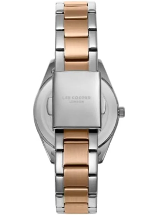 Lee Cooper Lee Cooper Women's PC21S2M Movement Watch, Analog Display and Metal Strap - LC08014.560, Grey