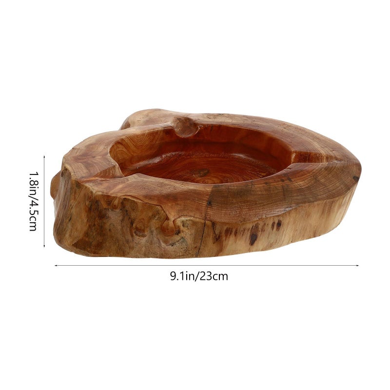 Wooden Ash Tray Medium Irregular Shape 18 To 23 Cm Decorative Craft Holder For Home Office Desktop Smoking Use - Image 3