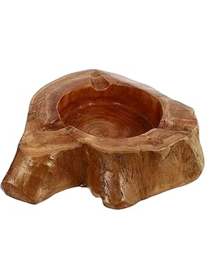 Wooden Ash Tray Medium Irregular Shape 18 To 23 Cm Decorative Craft Holder For Home Office Desktop Smoking Use - Image 1