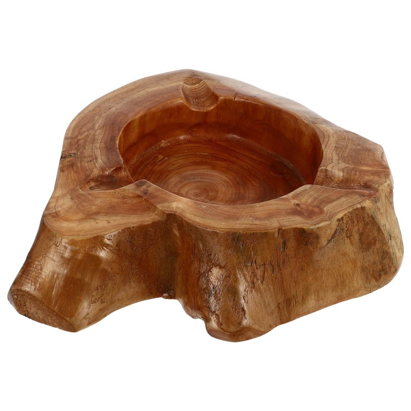 Wooden Ash Tray Medium Irregular Shape 18 To 23 Cm Decorative Craft Holder For Home Office Desktop Smoking Use - Image 2