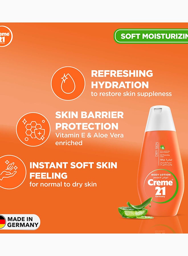 Creme 21 Body Lotion for Normal to Dry Skin | Soft Moisturization With Vitamin E & Aloe Vera | Hydrating Formula for 24H Moisture Barrier Protection | Lightweight & Non Sticky | Made in Germany - Image 3