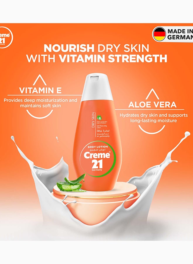 Creme 21 Body Lotion for Normal to Dry Skin | Soft Moisturization With Vitamin E & Aloe Vera | Hydrating Formula for 24H Moisture Barrier Protection | Lightweight & Non Sticky | Made in Germany - Image 2