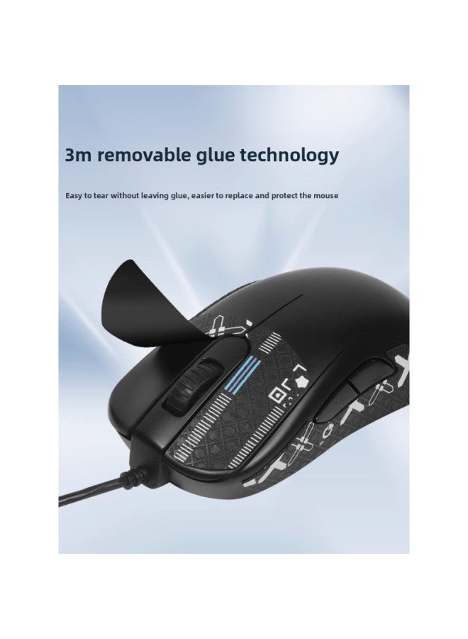 Suitable For Zhuowei Mouse Anti-slip Sticker S1-C S2-C Anti-slip Sticker All-inclusive Sweat-absorbent Sticker Back Sticker Side Skirt Key-Color:Black Printed Anti-slip Paste 1 [half Bag-send Clean Cotton]]  - Image 5