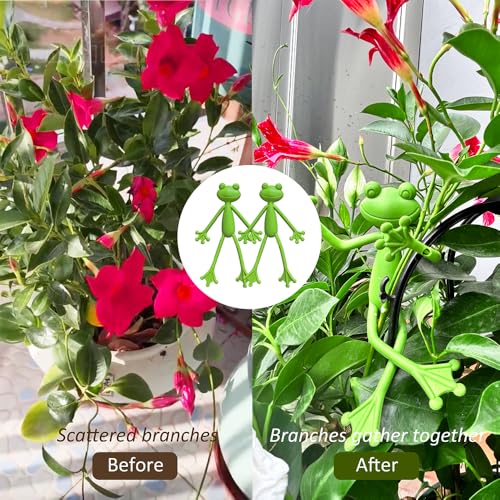 TNDCKP (5Pcs) Frog Plant Stand, Frog Plant Holder, Flower Pot Hugger Plant Climbing Fixture Clips, Cute & Stable Support, Make Your Plants Stand More Upright, For Indoor, Outdoor - Image 5