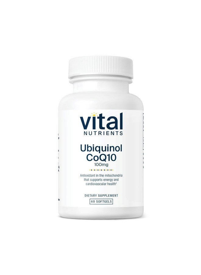 Vital Nutrients Ubiquinol CoQ10 100mg | Activated Form of Coenzyme Q10 | Potent Antioxidant to Support Cardiovascular and Brain Health* | Gluten and Dairy Free | 60 Vegetarian Softgels - Image 1