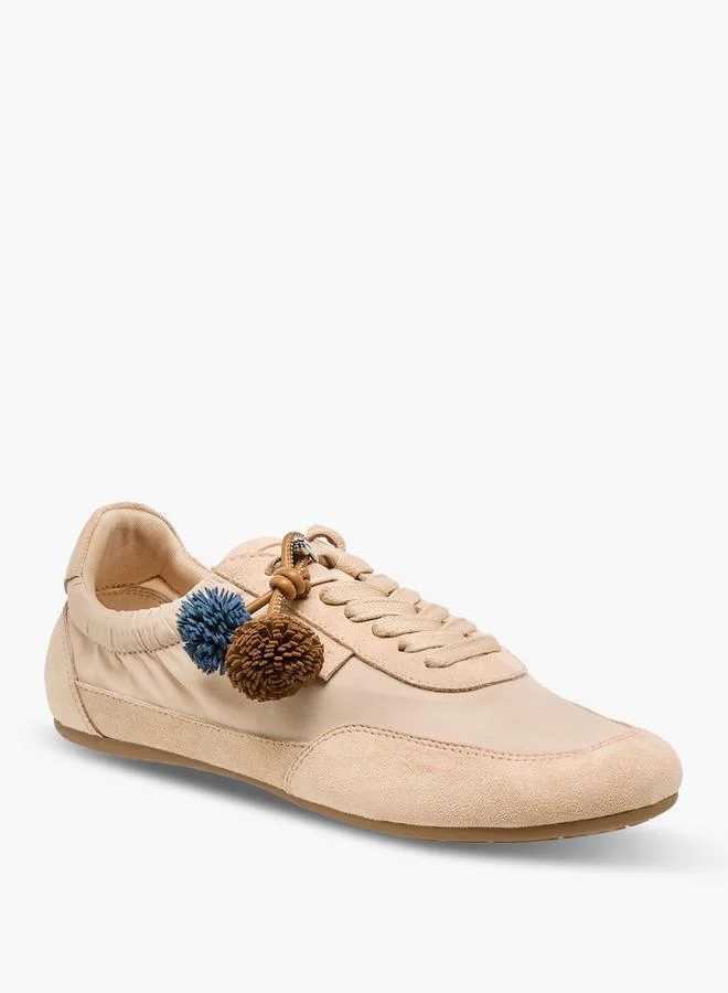 Celeste Women Pom-Pom Detail Ankle Sneakers